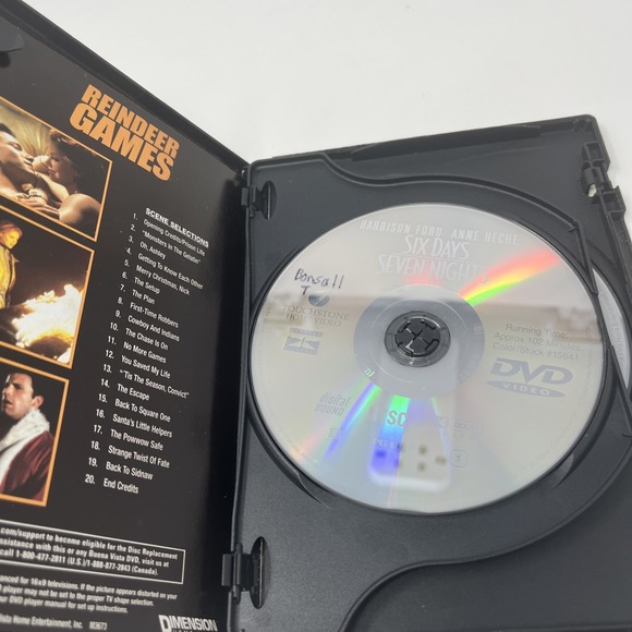 Six Days Seven Nights / Reindeer Games 2 DVD Collection Set‎ Harrison Ford - Picture 4 of 6